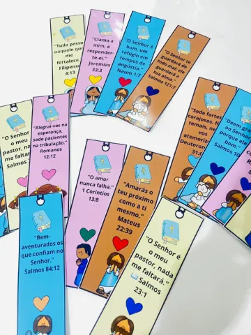 Marcadores de Bíblia Infantil - Ensino Religioso — amostra 2: 📚O Kit de Marcadores Bíblicos é um arquivo digital em PDF…