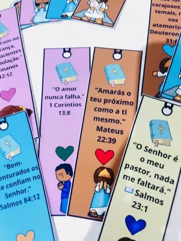 Marcadores de Bíblia Infantil - Ensino Religioso — amostra 4: 📚O Kit de Marcadores Bíblicos é um arquivo digital em PDF…