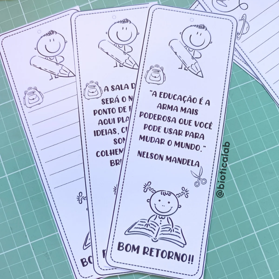 Marcadores de Página – Material Pedagógico — amostra 2: Lembrancinha de Volta às Aulas - Marcadores de Página Lembrancinhas…
