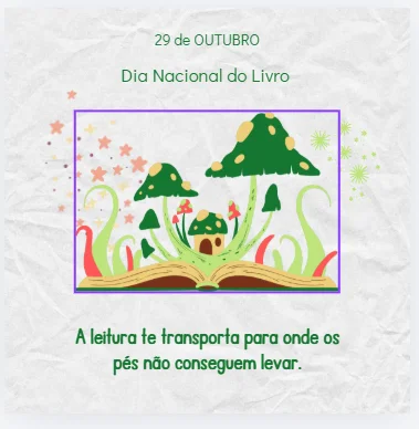 Marcadores Literários – Dia Nacional do Livro — Datas comemorativas para Todas as séries: 📚 DIA NACIONAL DO LIVRO – 29 DE…