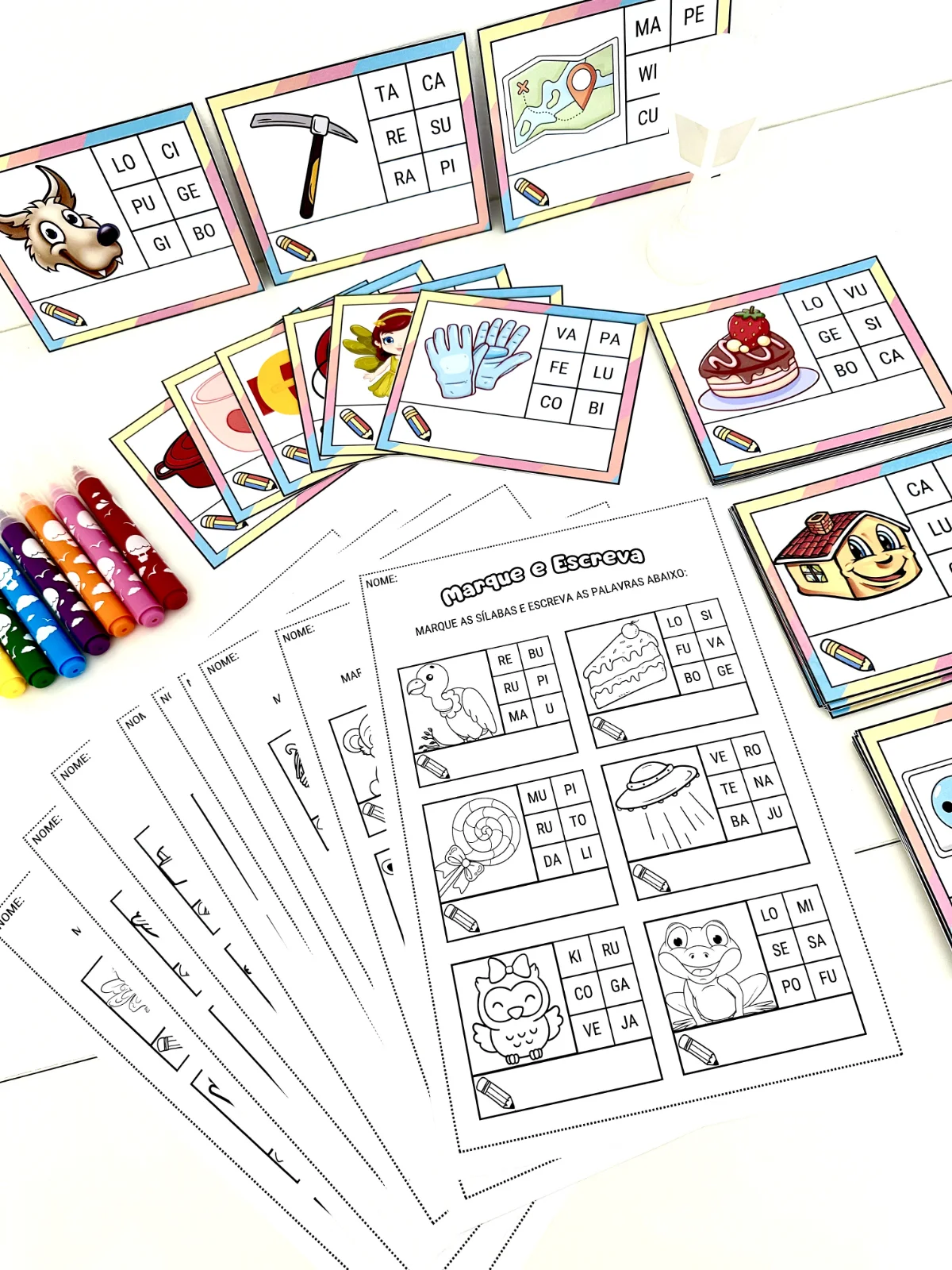 Marque e Escreva – PDF para Imprimir | Alfabetização — Alfabetização para Todas as séries: Kit de materiais “Marque e…
