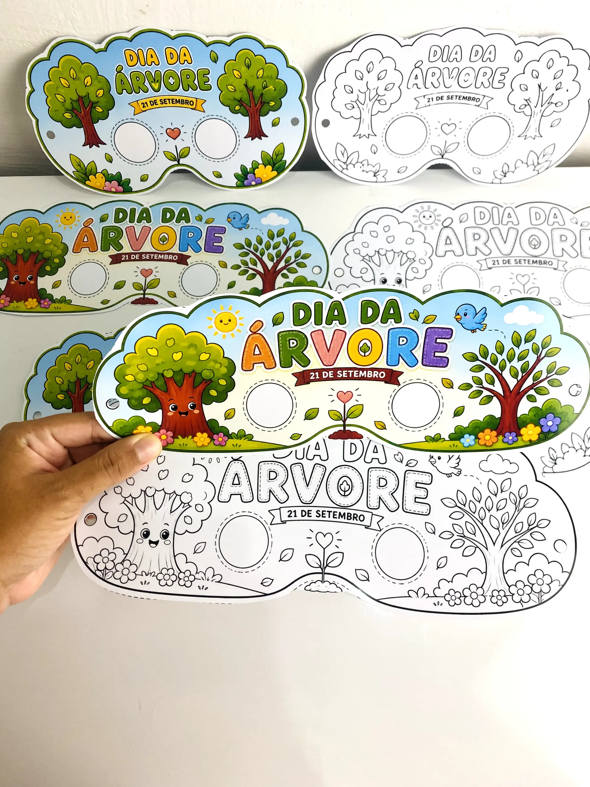 Máscara dia da árvore – PDF para Imprimir | Educação Infantil — amostra 1: O que vem no material