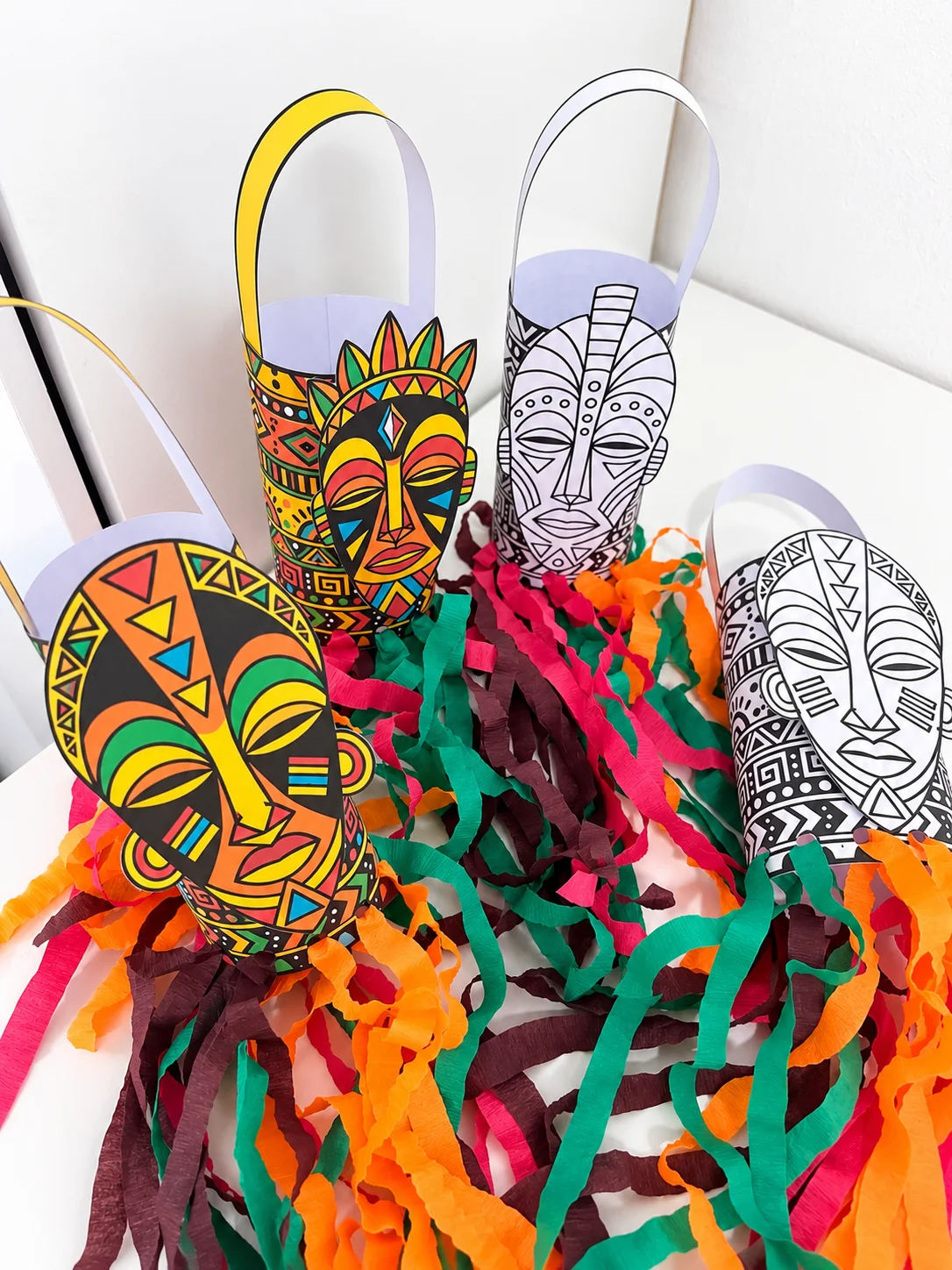Máscaras Africanas – Arte e Cultura Africana para Imprimir — amostra 1: O que está incluso no material?