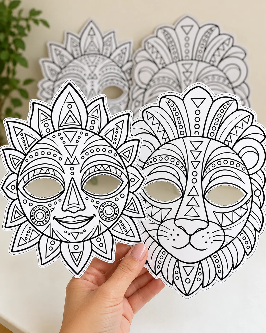 MÁSCARAS AFRICANAS PARA COLORIR – 12 MODELOS — amostra 1: ✨ Uma atividade criativa para trabalhar a cultura africana, a…