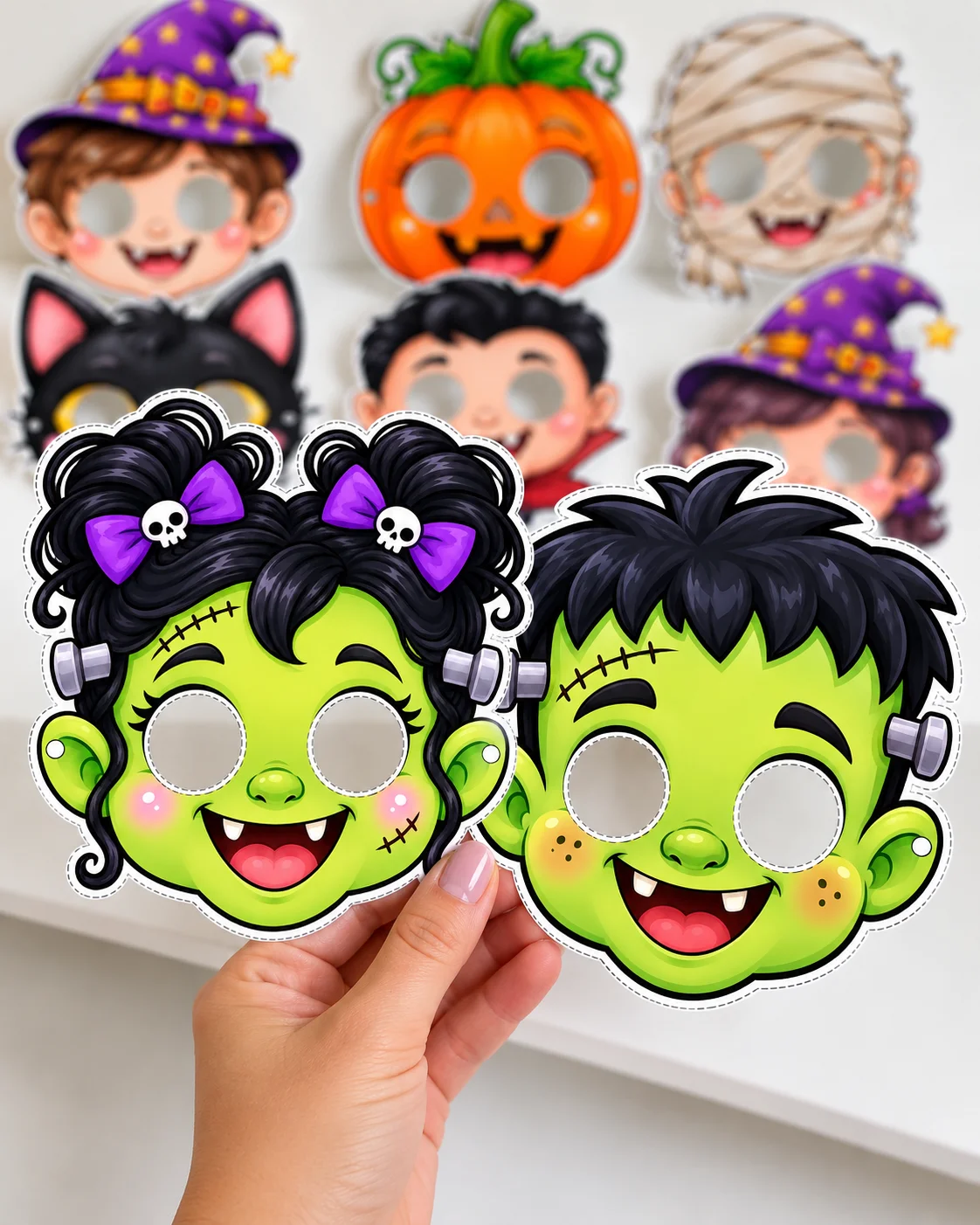 MÁSCARAS DE HALLOWEEN – 12 MODELOS INCRÍVEIS — Alfabetização para Educação Infantil: Prepare-se para um Halloween cheio de…
