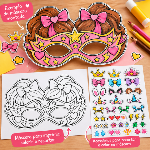 Máscaras Divertidas para o Dia das Crianças | Atividade Infantil para Imprimir e Personalizar — capa do material