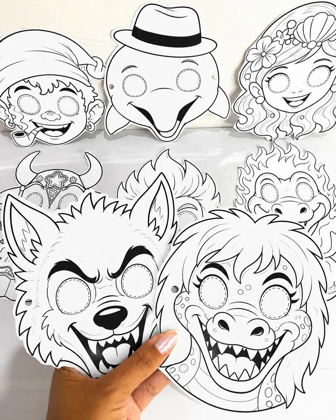 Máscaras do folclore para colorir – PDF para Imprimir — amostra 2: Torne as aulas de Folclore mais divertidas e criativas