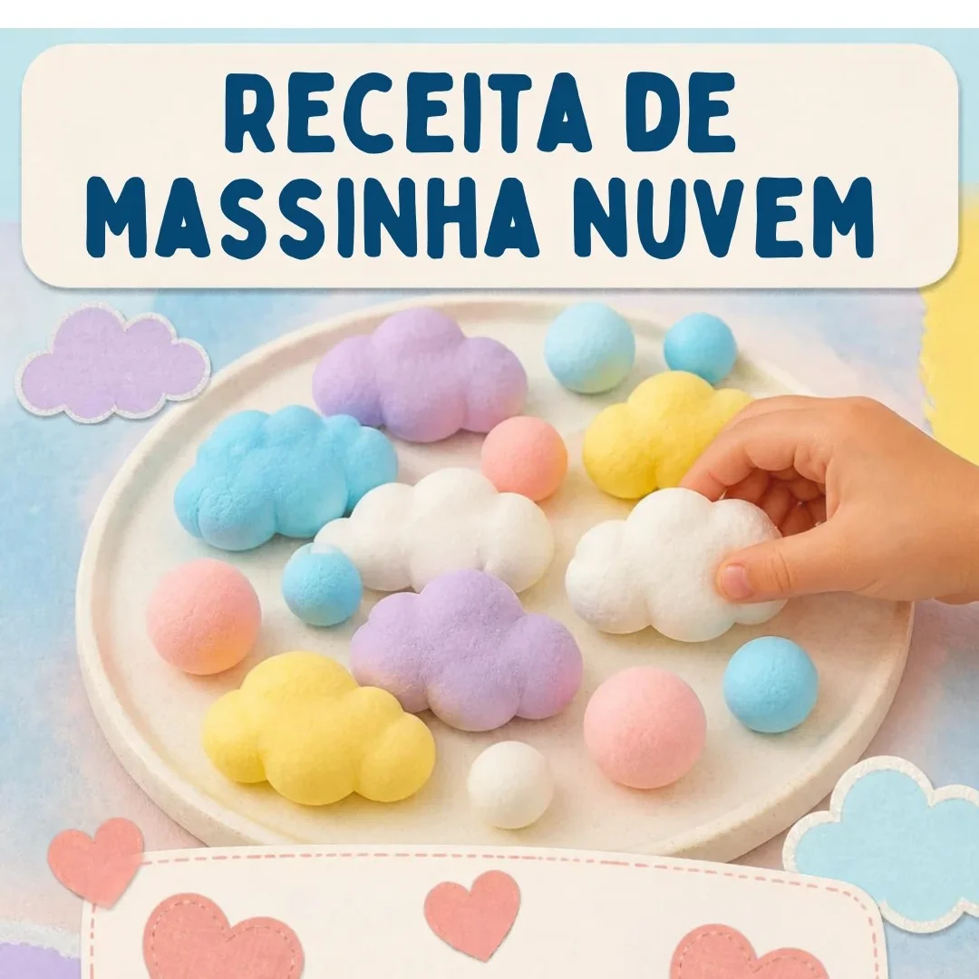 Massinha Nuvem para Educação Infantil | Receita + Atividades em PDF — Alfabetização para Educação Infantil: Massinha Nuvem…