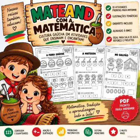 MATEANDO COM A MATEMÁTICA - Atividades para 4 a 8 anos — amostra 1: Que tal levar a cultura gaúcha para as aulas de…