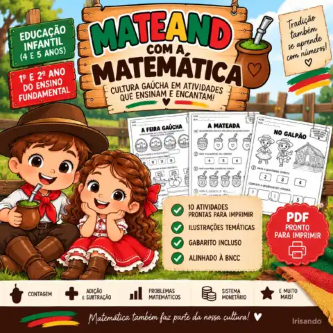 MATEANDO COM A MATEMÁTICA - Atividades para 4 a 8 anos — amostra 3: Uma proposta especial que une Matemática e Cultura…