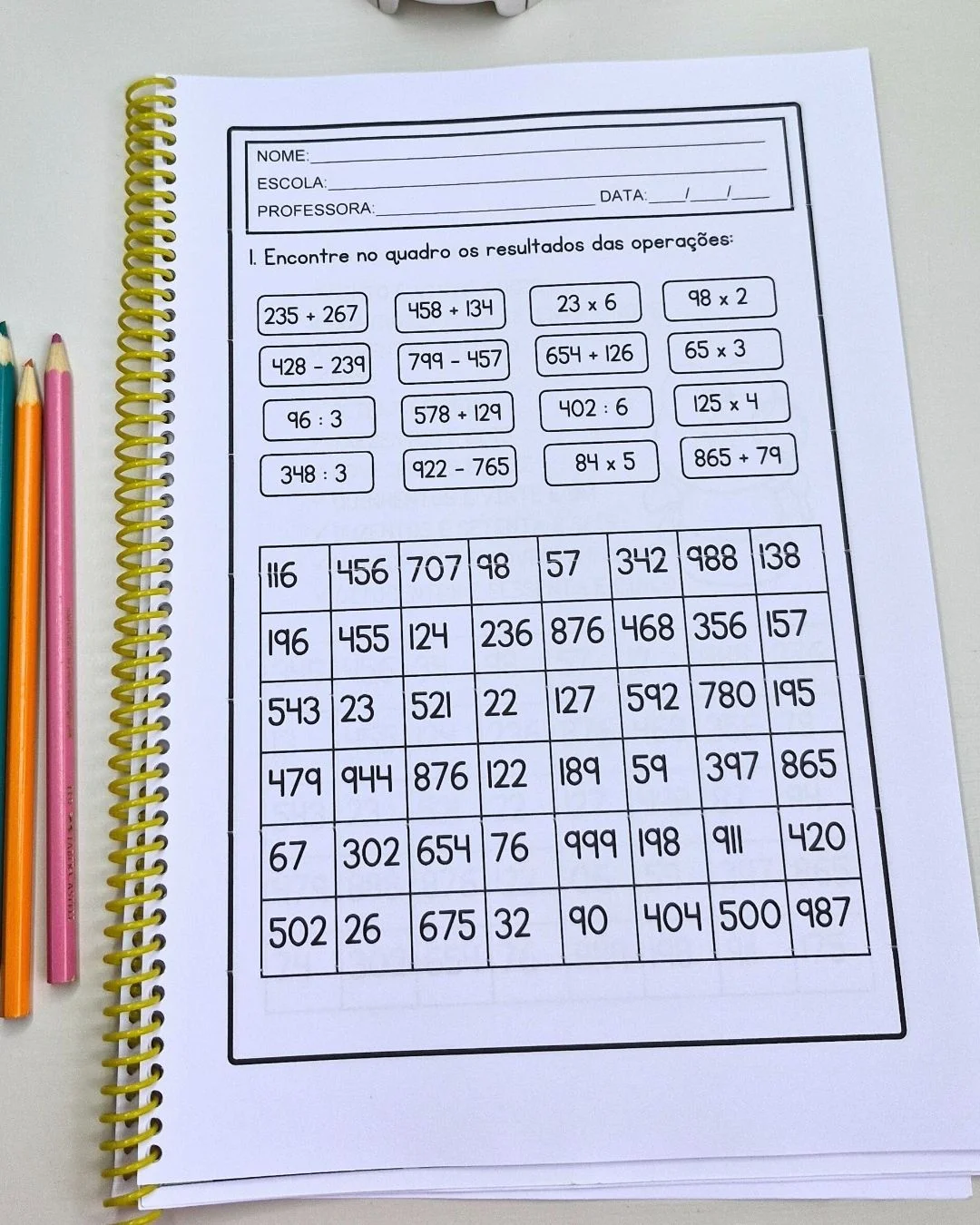 Matemática: A Centena – Atividades de Valor Posicional — amostra 4: O material “Matemática: A Centena” foi desenvolvido…