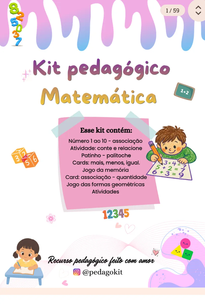 Matemática na educação infantil — Atividades para Educação Infantil: Um material completo e divertido para trabalhar…