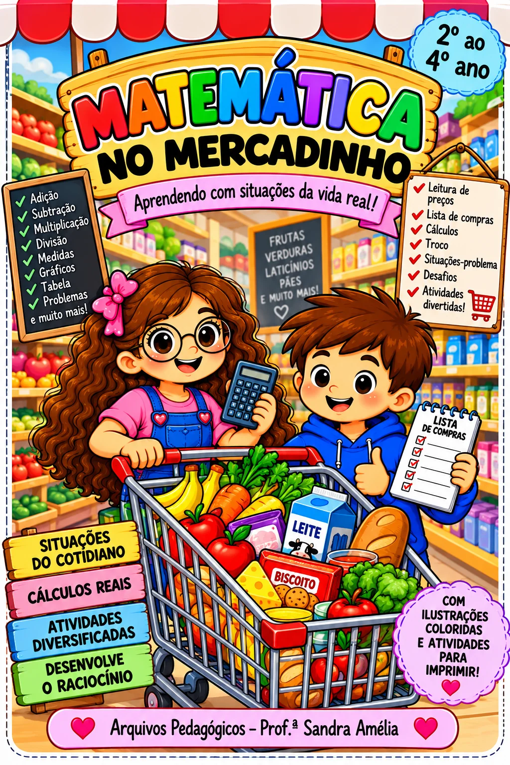 🛒🧮🌈 MATEMÁTICA NO MERCADINHO! 🌈 — amostra 1: ✨ Aprender Matemática nunca foi tão divertido 🛒🧮🌈 MATEMÁTICA NO MERCADINHO! 🌈 — amostra 1: ✨ Aprender Matemática nunca foi tão divertido