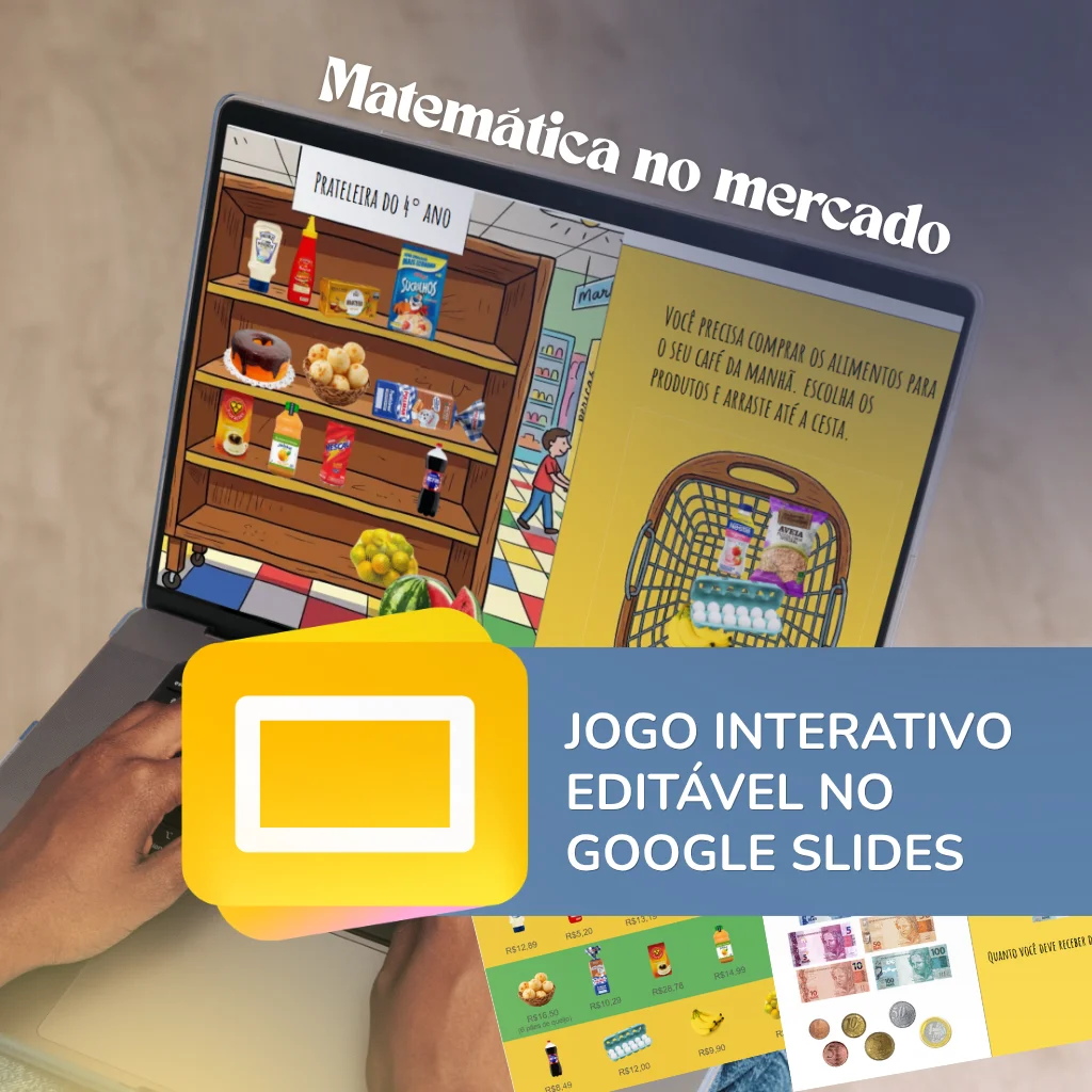 Matemática no Mercado | Jogo Editável no Google Slides — capa do material