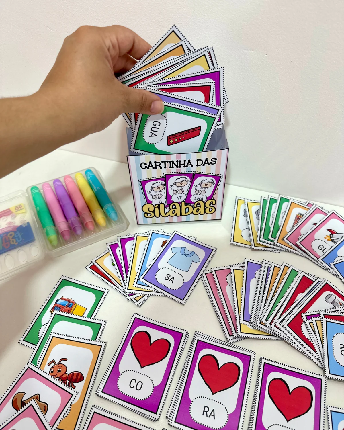 Material Cartinhas das Palavras — Sílabas Complexas — amostra 4: Formato e entrega