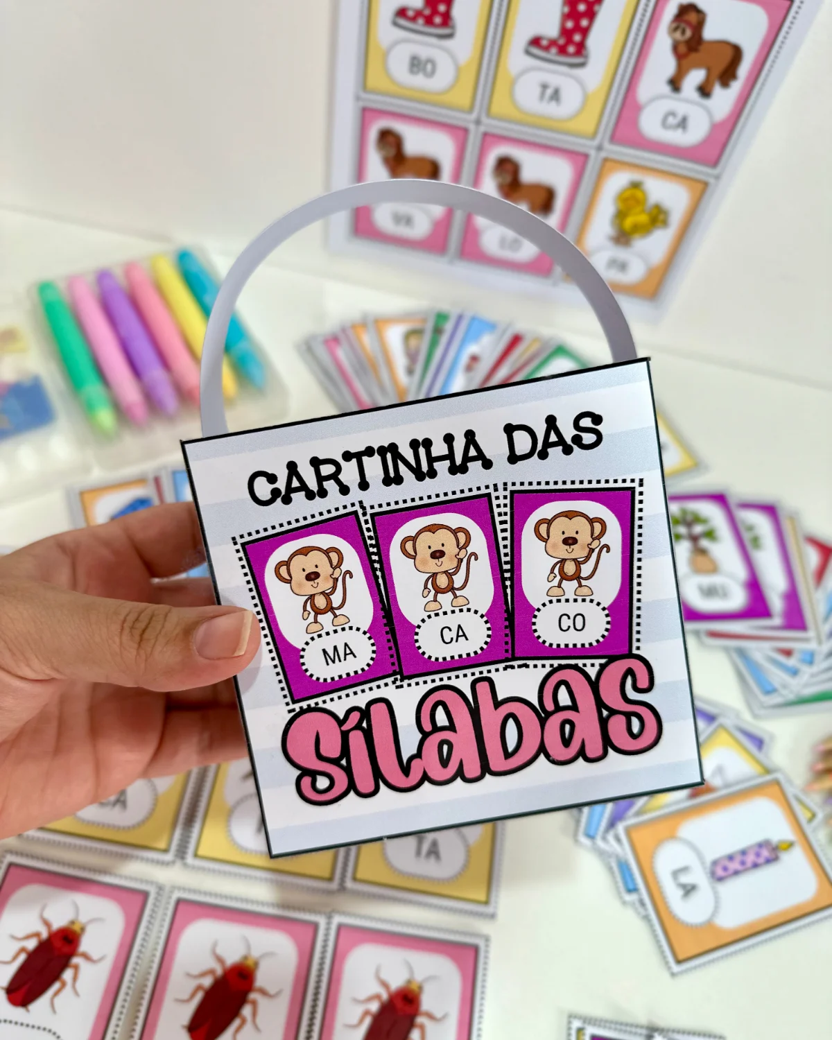Material Cartinhas das Palavras — Sílabas Simples — Alfabetização para Educação Infantil: Material Cartinhas das Palavras —…