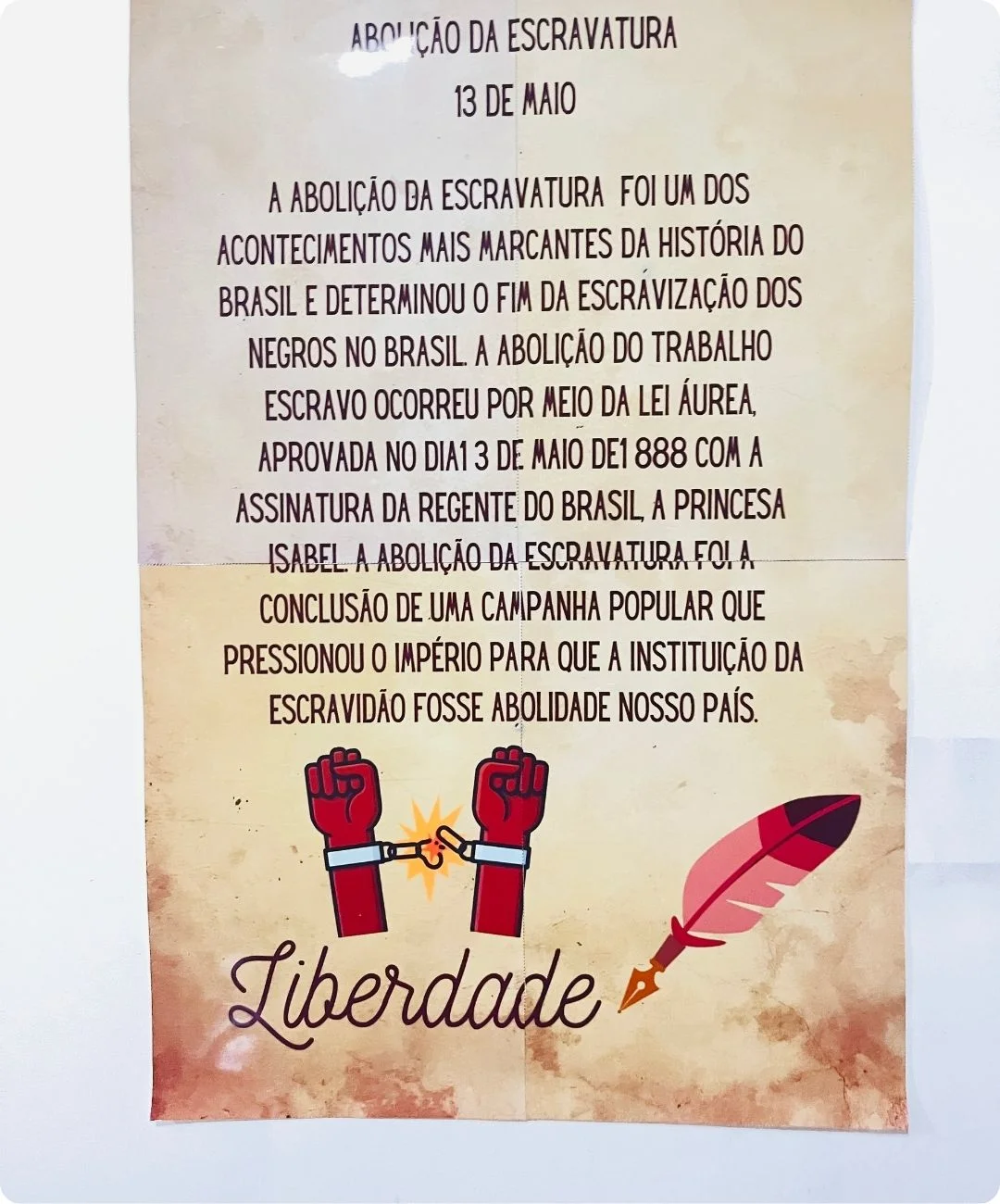 Material de abolição da escravidão para imprimir — amostra 2: Sugestão de aplicação em sala