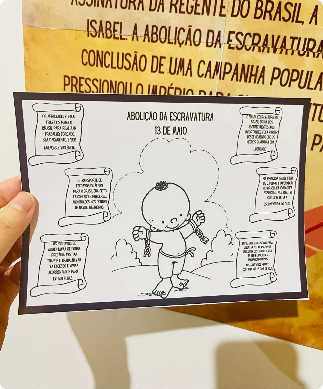 Material de abolição da escravidão para imprimir — amostra 4: Para quais professores é indicado?