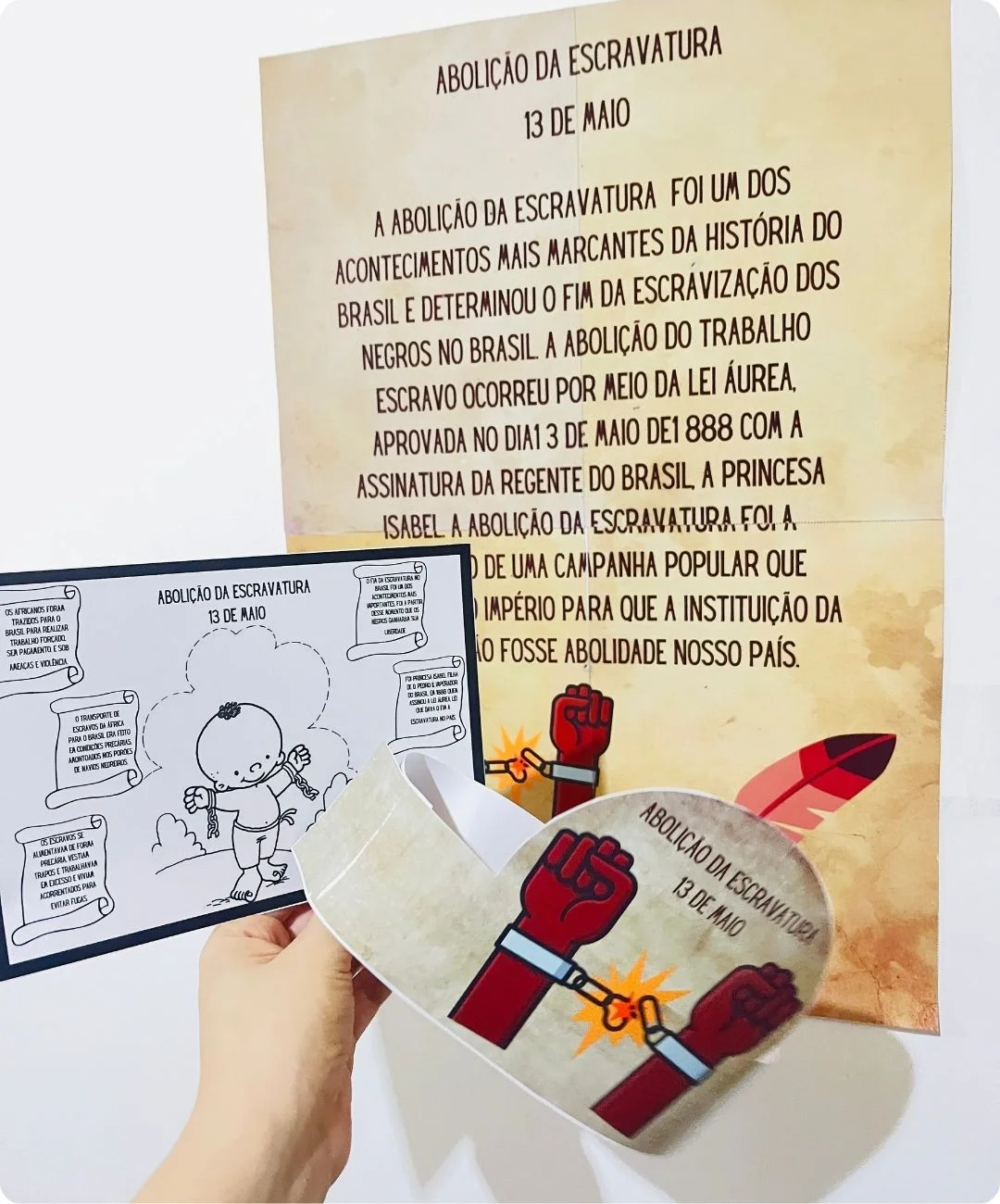 Material de abolição da escravidão para imprimir — capa do material