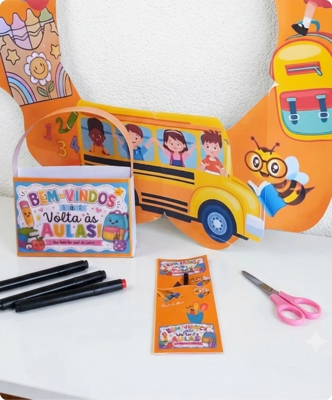 Material de acolhida escolar para imprimir — Infantil e 1º ao 5º ano — amostra 1: Uma recepção preparada para a chegada dos…