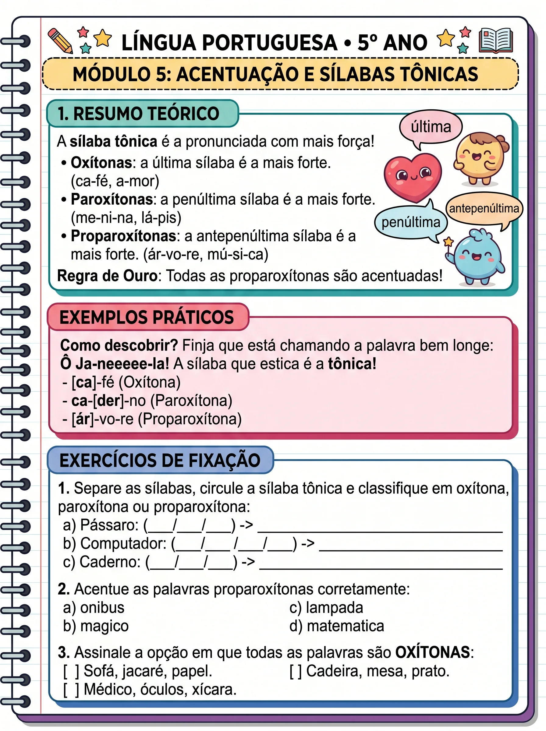 Material de Apoio de Língua Portuguesa – 5º Ano — amostra 1: Material de Apoio de Língua Portuguesa – 5º Ano