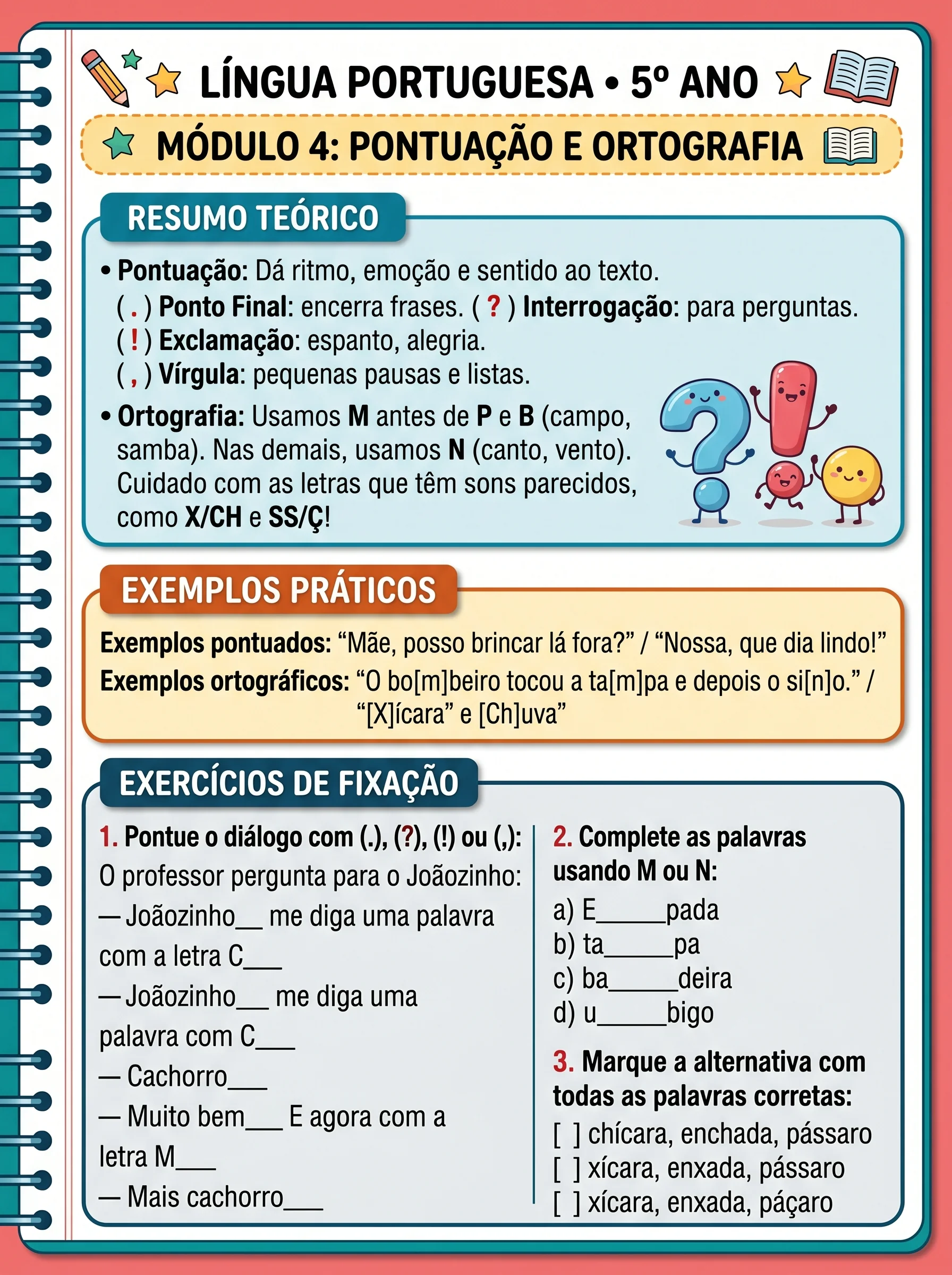 Material de Apoio de Língua Portuguesa – 5º Ano — amostra 2: O que você encontrará no material