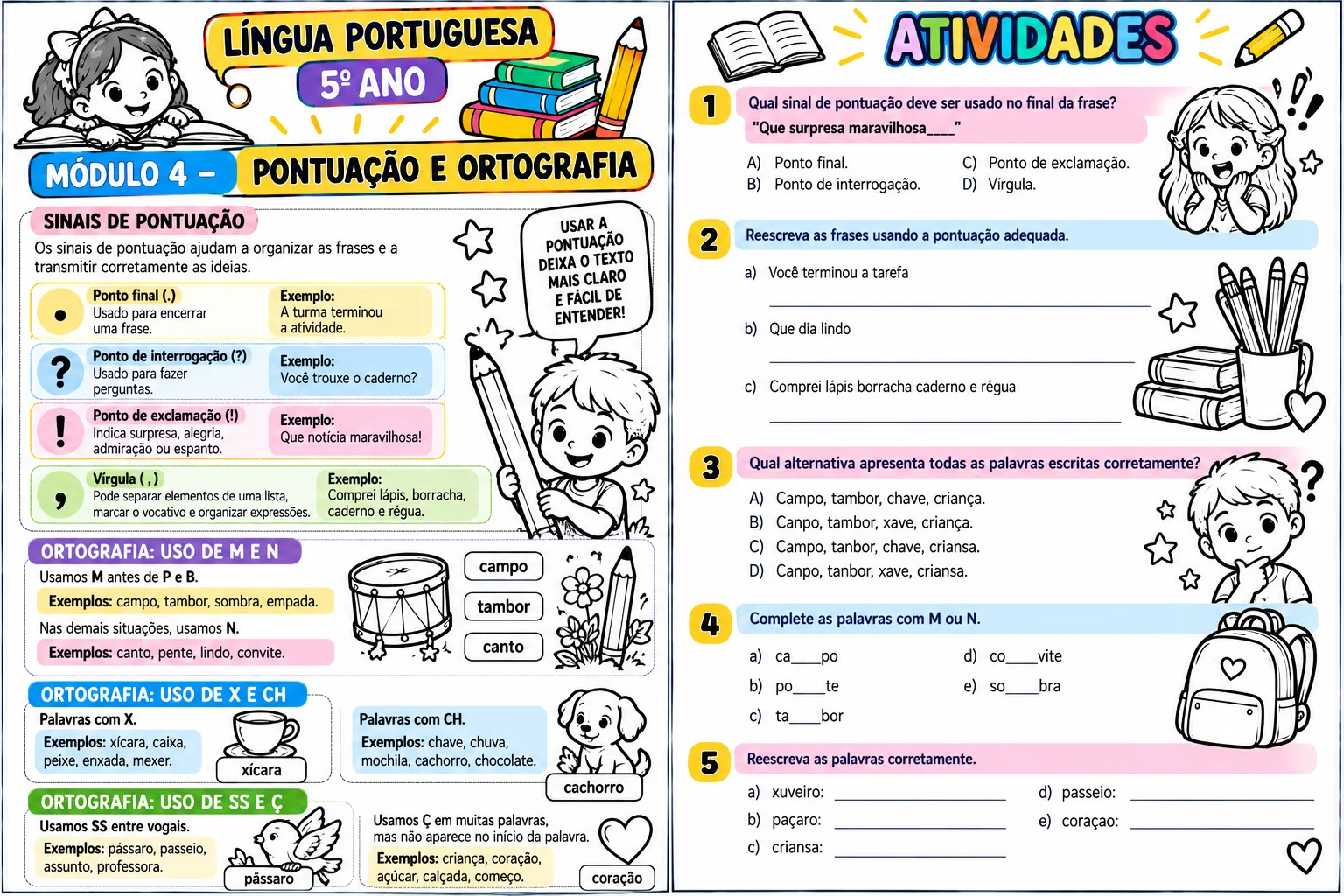 Material de Apoio de Língua Portuguesa – 5º Ano — amostra 3: Módulo 1 – Interpretação de Texto