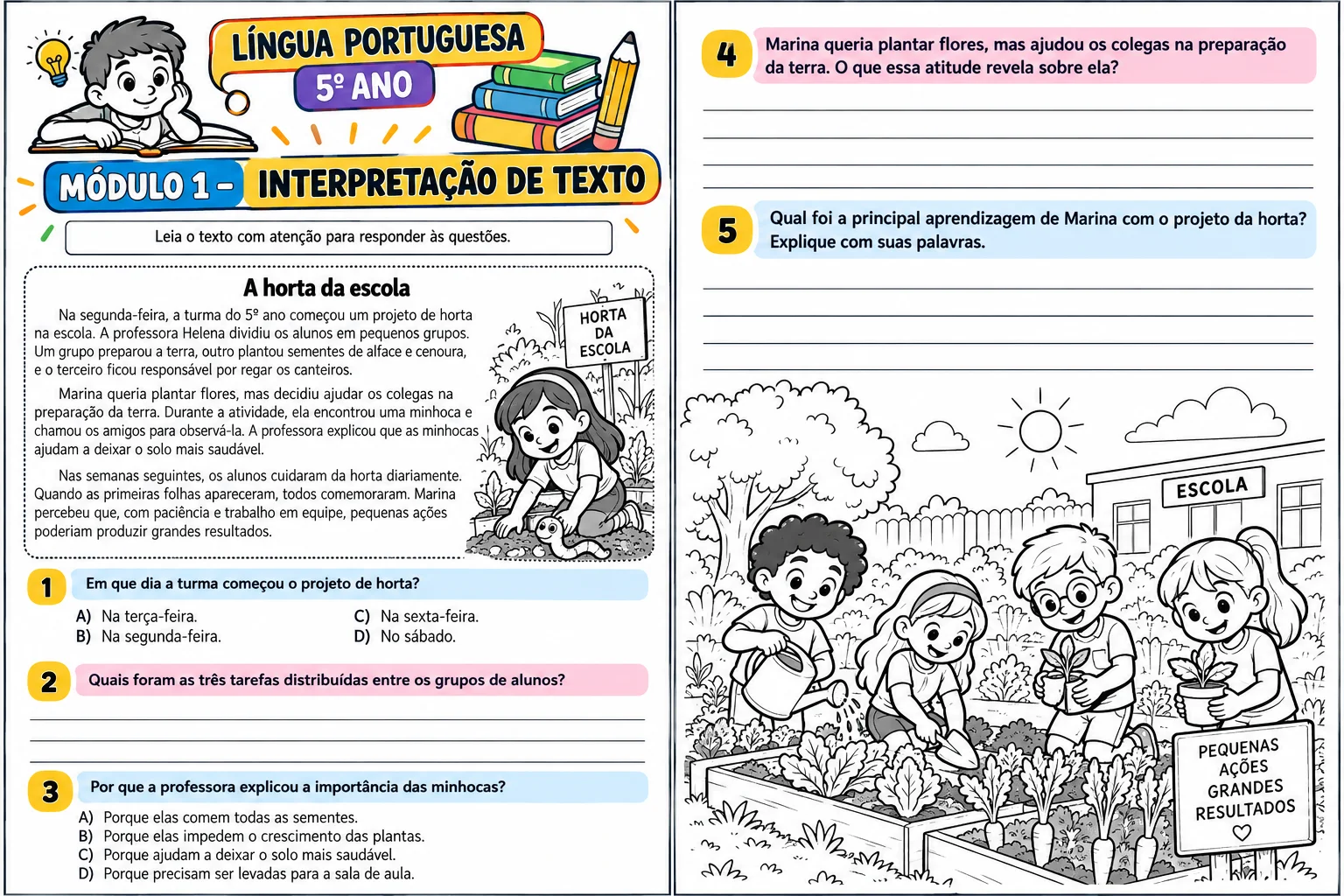 Material de Apoio de Língua Portuguesa – 5º Ano — amostra 4: Módulo 2 – Substantivos e Adjetivos