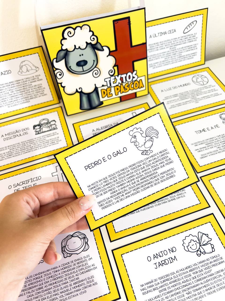 Material de Páscoa cristã para imprimir — amostra 5: Leve o significado cristão da Páscoa para a sala com textos em PDF…