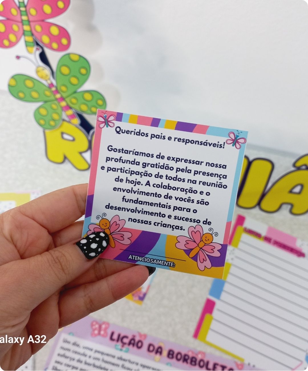 Material de reunião de pais para imprimir — amostra 3: O que está informado sobre o PDF