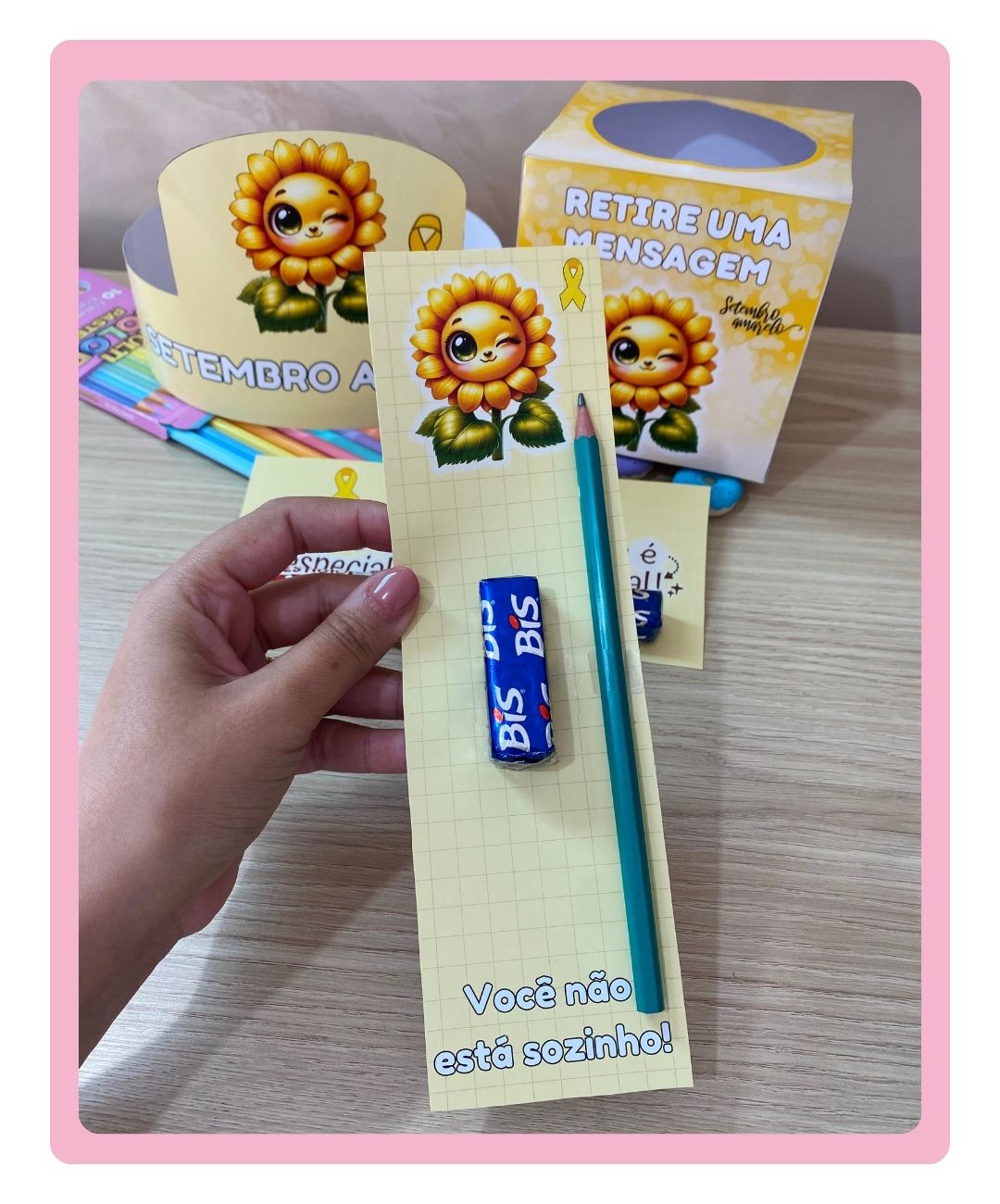 Material de Setembro Amarelo para imprimir — Educação Infantil — amostra 4: Para quais turmas é indicado