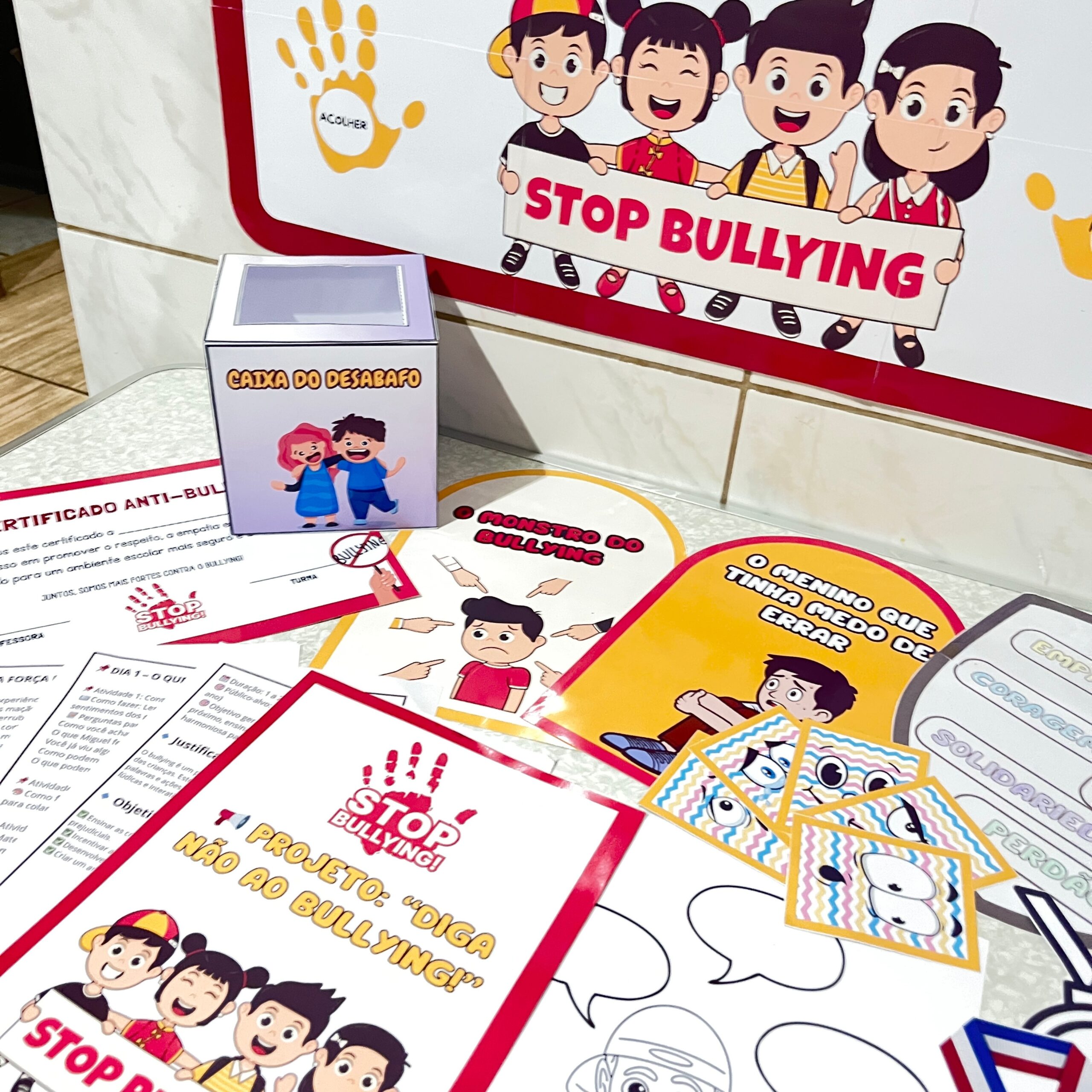 Material interativo: diga não ao bullying – Material Pedagógico — capa do material