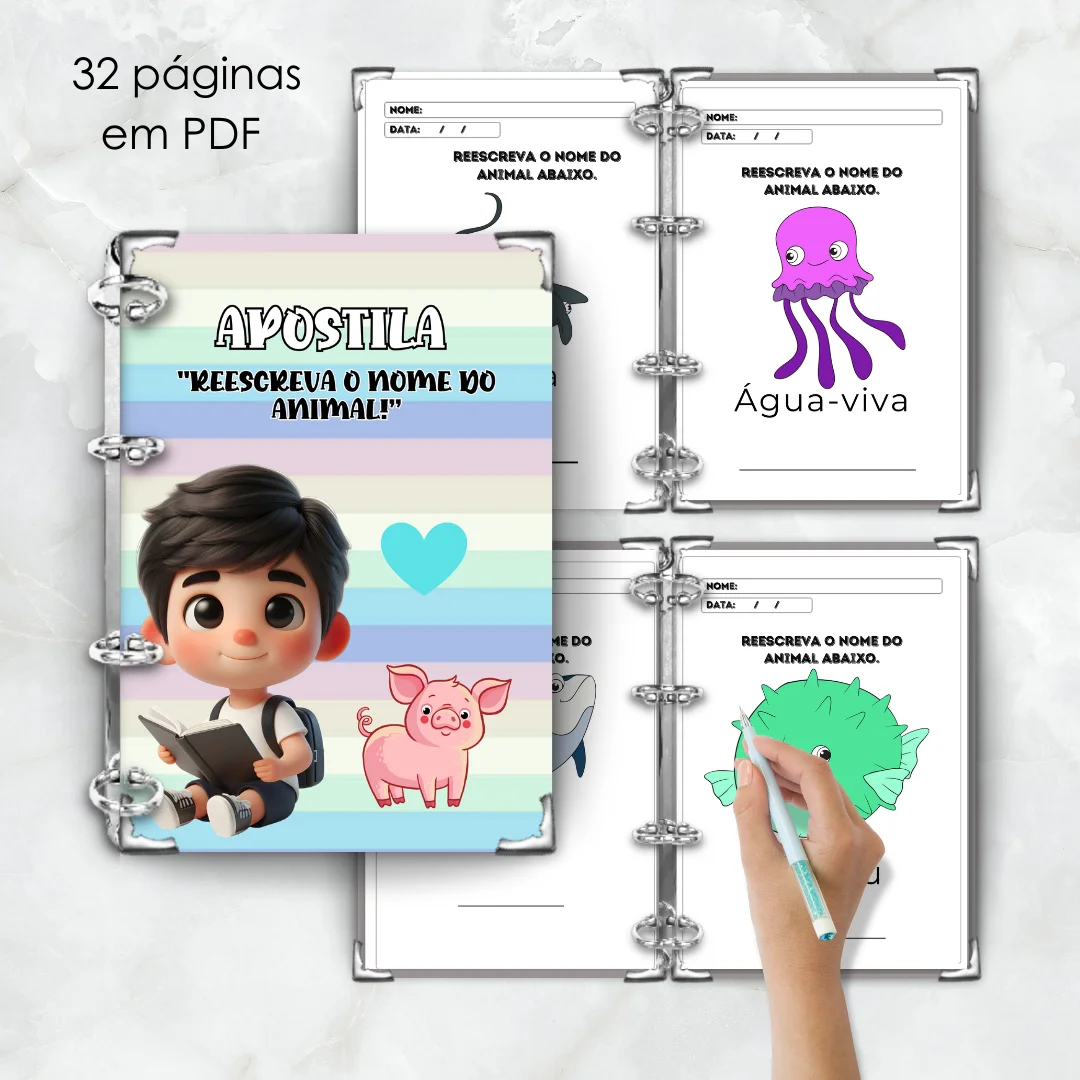Mega Combo - 20 Apostilas para Alfabetização — amostra 3: Transforme o aprendizado das crianças em uma jornada divertida e…