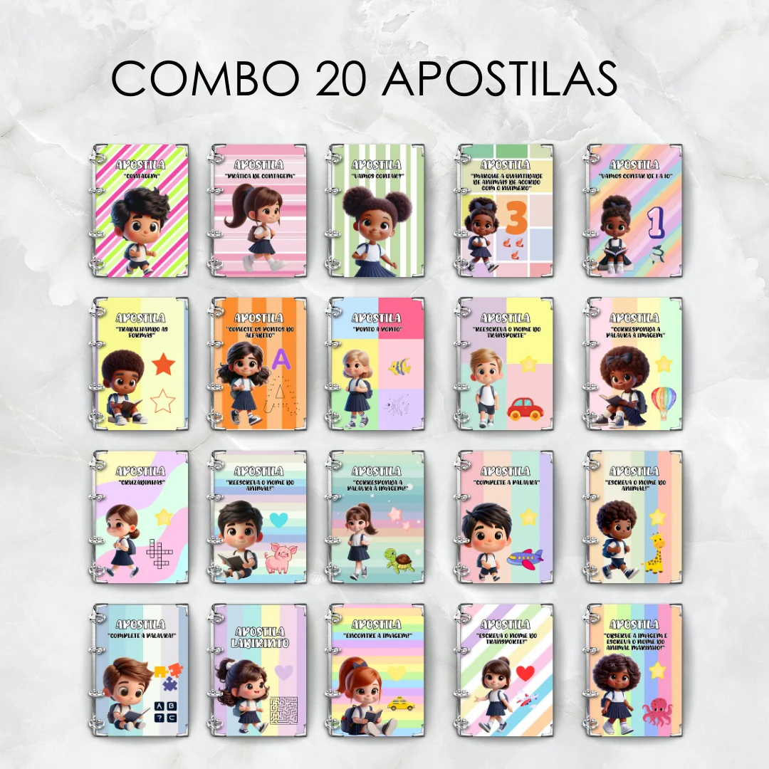 Mega Combo - 20 Apostilas para Alfabetização — Alfabetização para Educação Infantil: Transforme o aprendizado das crianças…