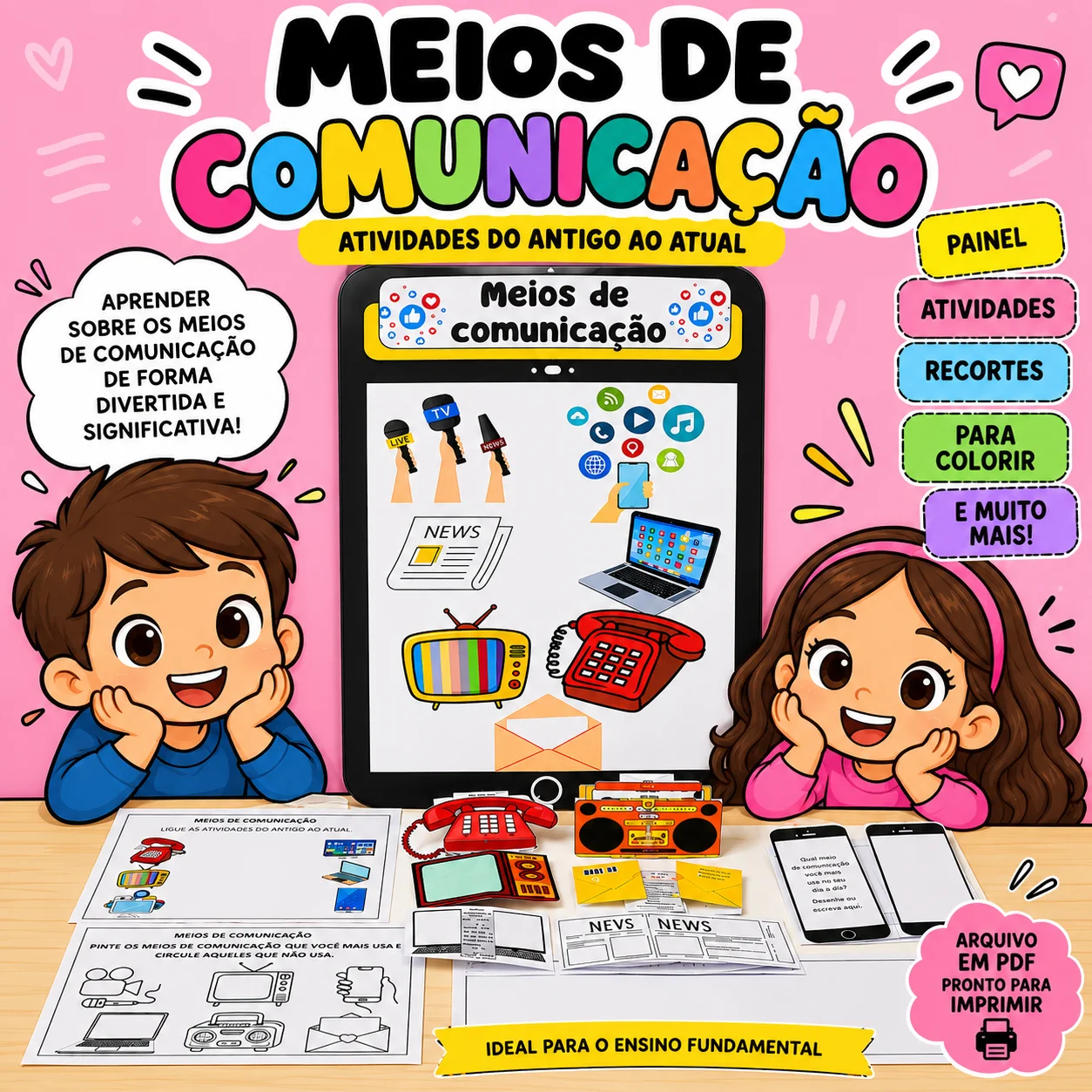 Meios de Comunicação – Recurso Lúdico e Educativo — capa do material
