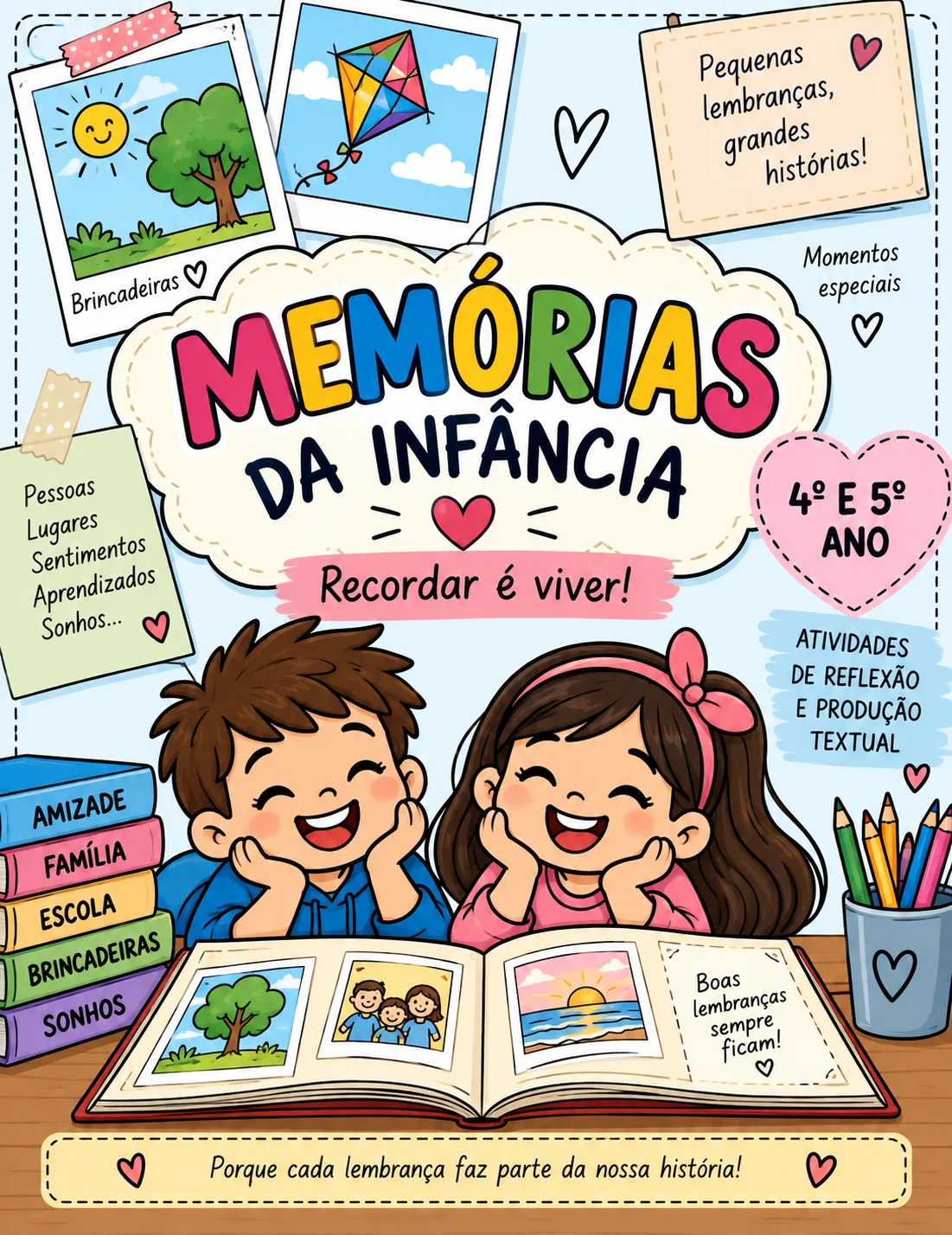 Memórias da Infância: Atividades de Escrita – 4º e 5º Ano — capa do material
