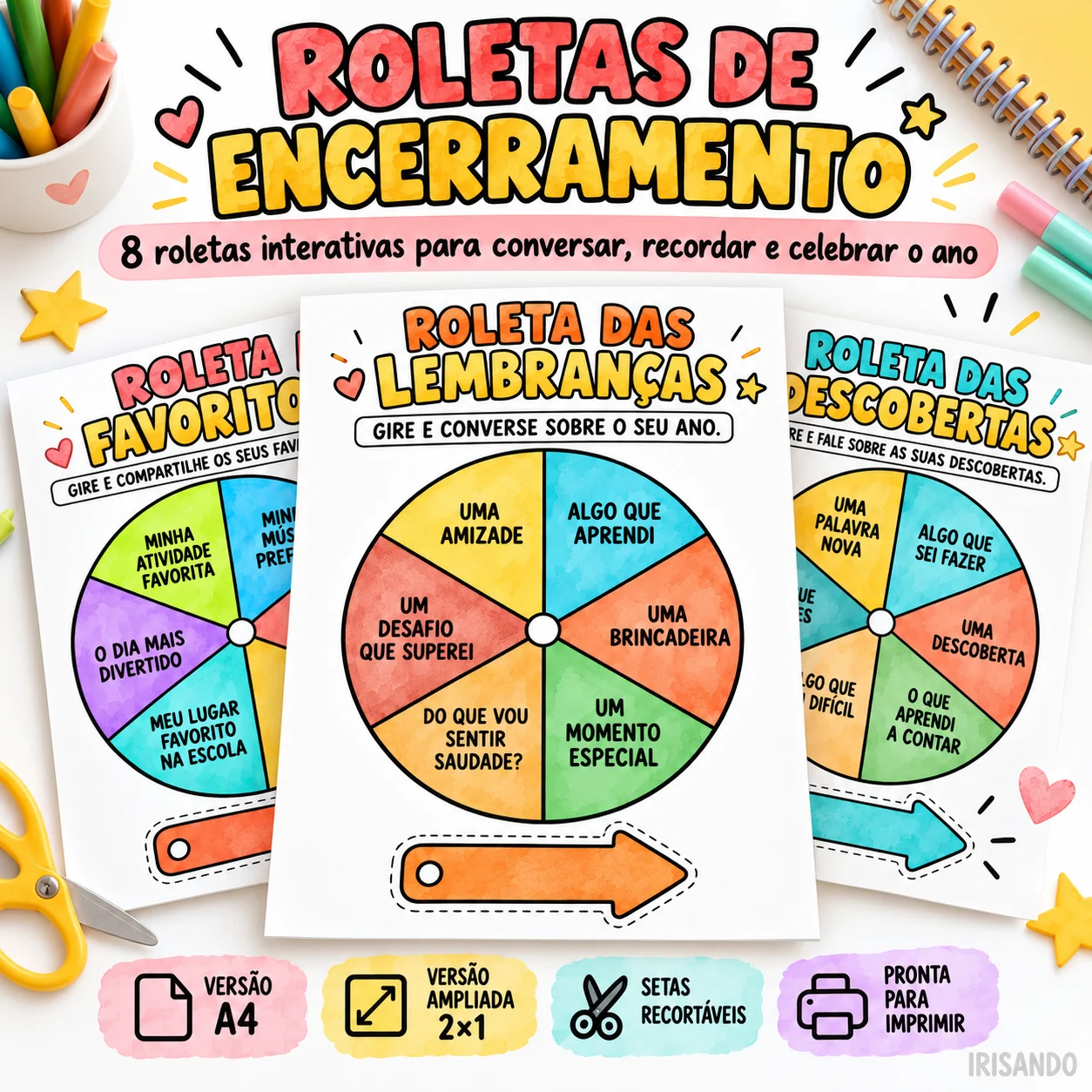Memórias que Giram! | Roletas de Encerramento do Ano Letivo — capa do material