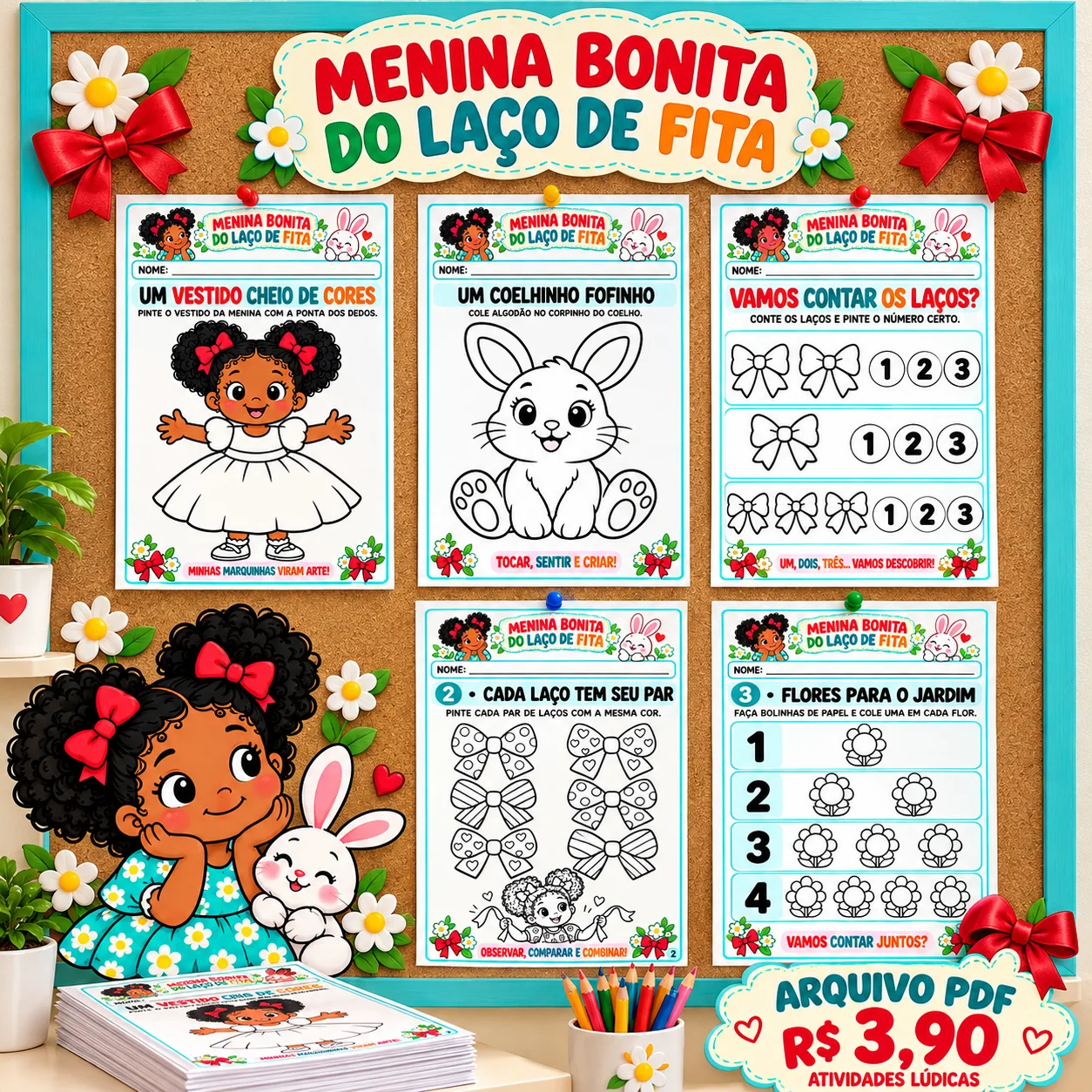 Menina Bonita do Laço de Fita – Atividades em PDF — amostra 2: Valor: R$ 3,90.