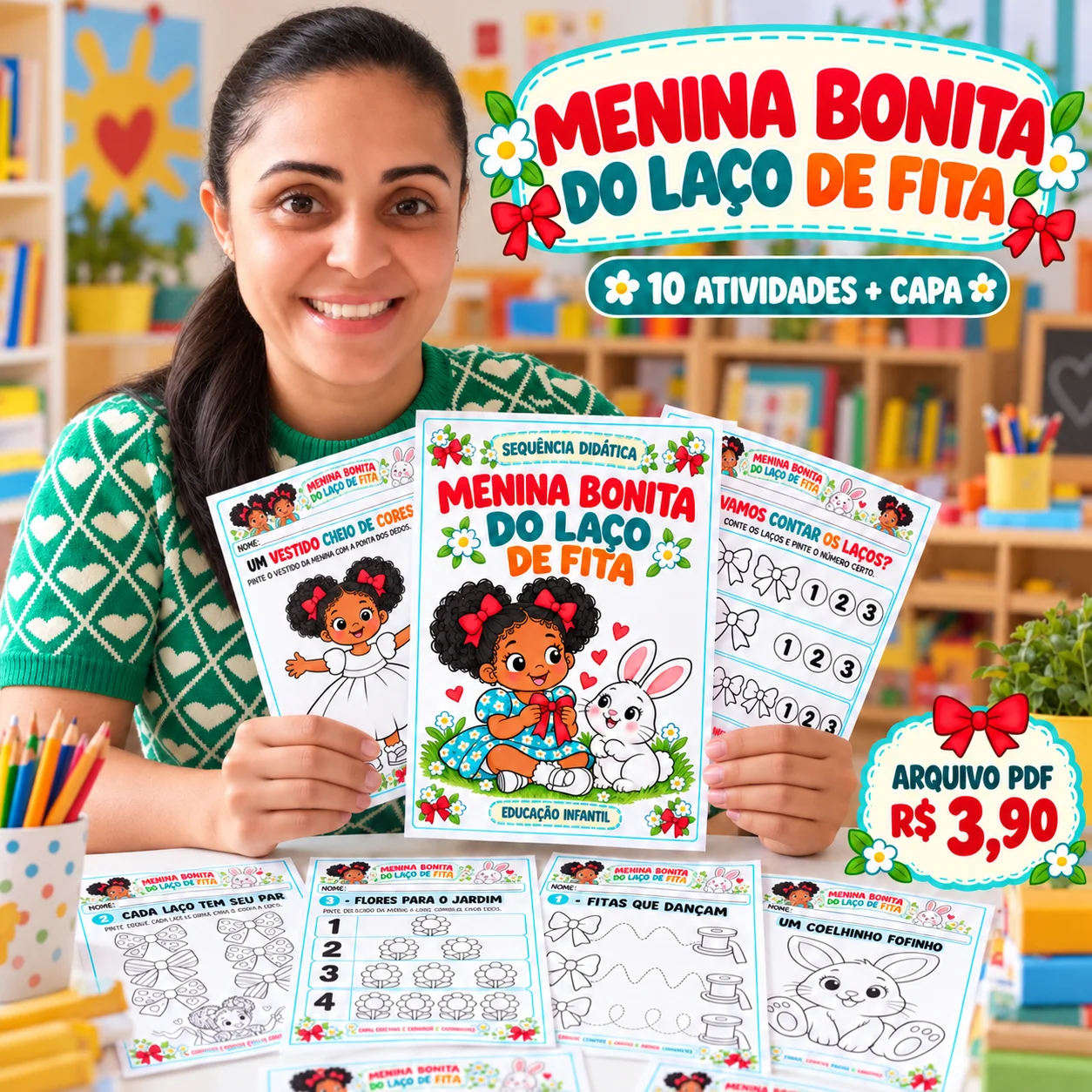 Menina Bonita do Laço de Fita – Atividades em PDF — capa do material
