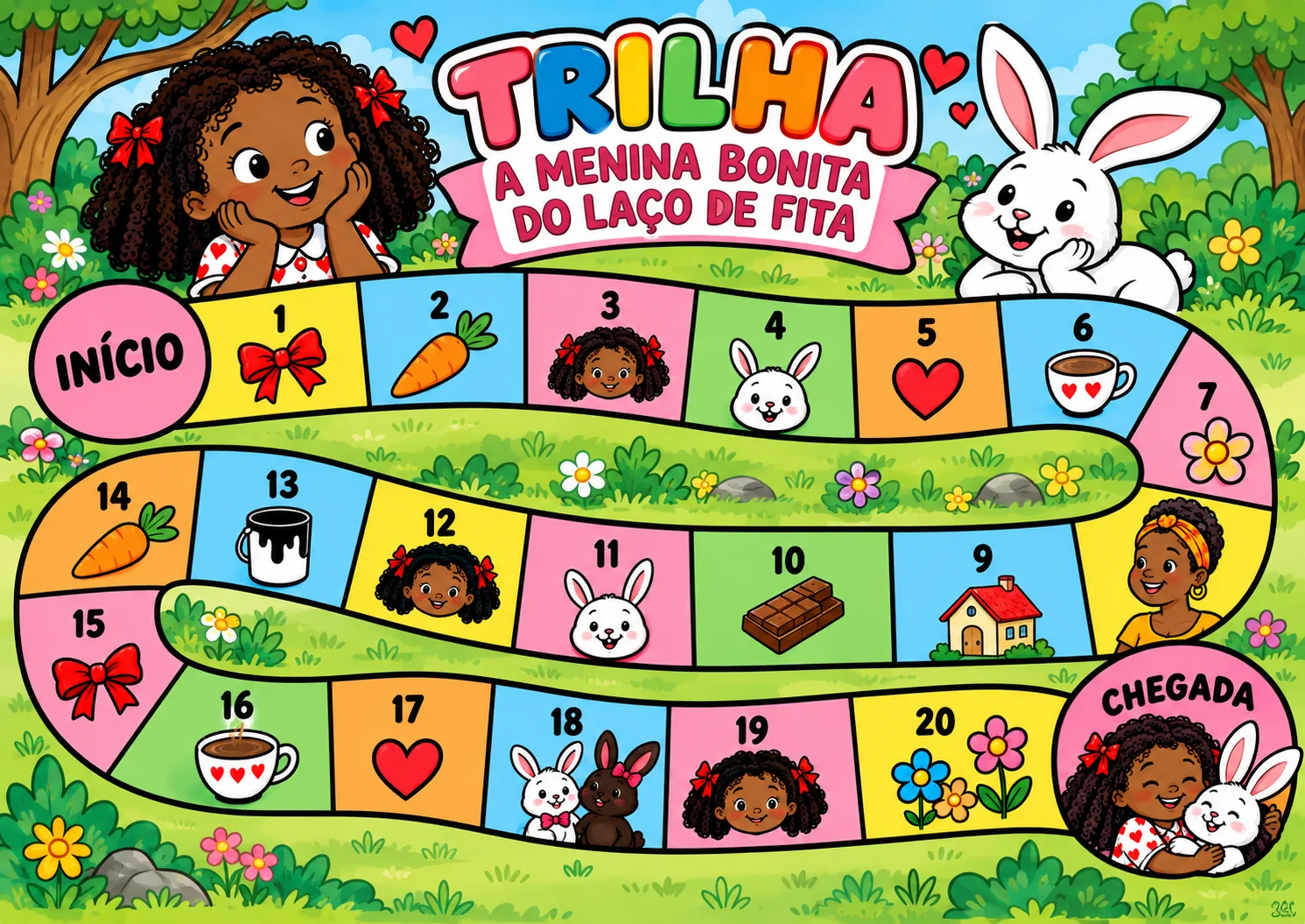 Menina Bonita do Laço de Fita Jogo da Trilha — amostra 3: Um jogo pedagógico lúdico e educativo inspirado na história A…