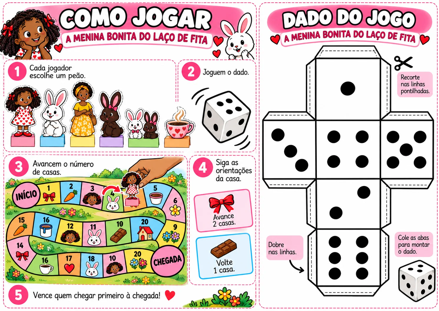 Menina Bonita do Laço de Fita Jogo da Trilha — amostra 7: Um jogo pedagógico lúdico e educativo inspirado na história A…