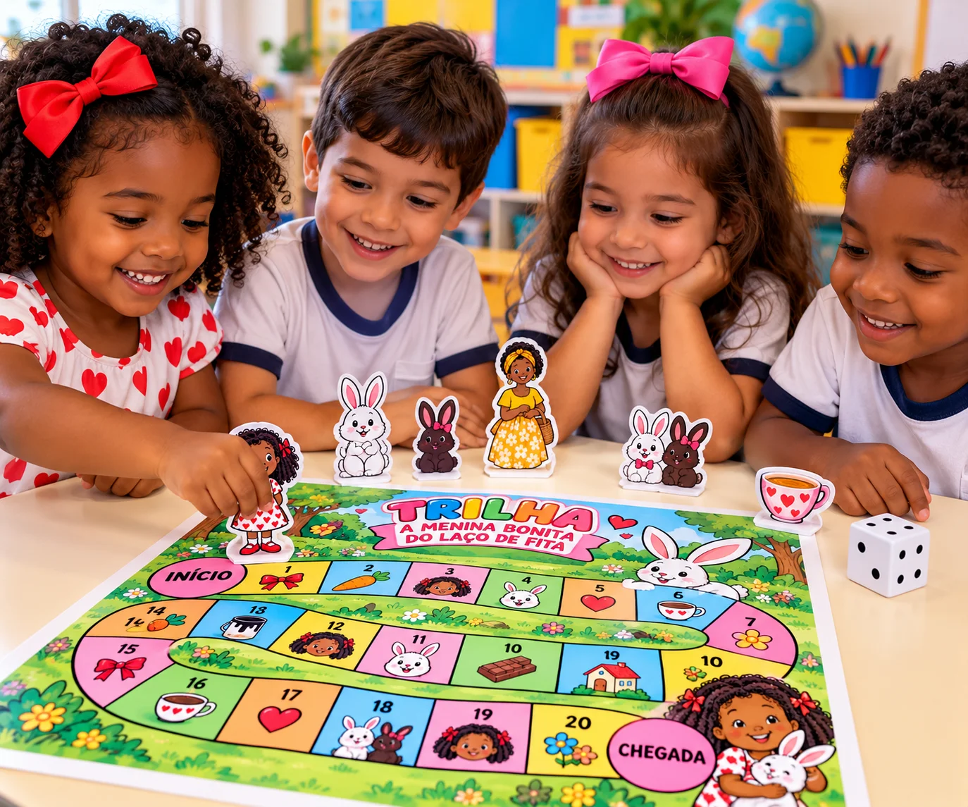 Menina Bonita do Laço de Fita Jogo da Trilha — Alfabetização para Educação Infantil: Um jogo pedagógico lúdico e educativo…