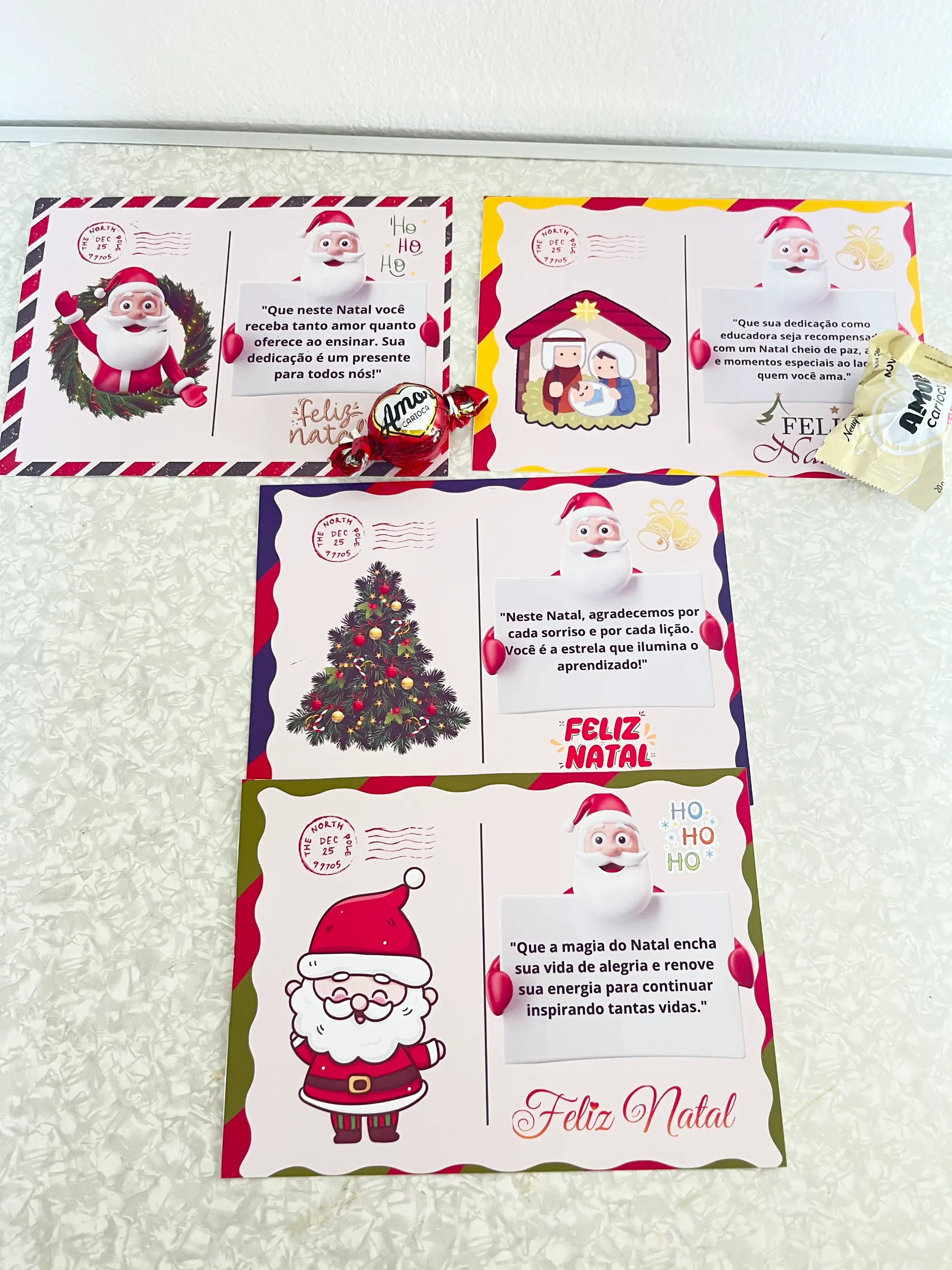 Mensagens de Natal para Professoras em pdf — amostra 2: Material com 4 páginas de mensagens natalinas para homenagear…
