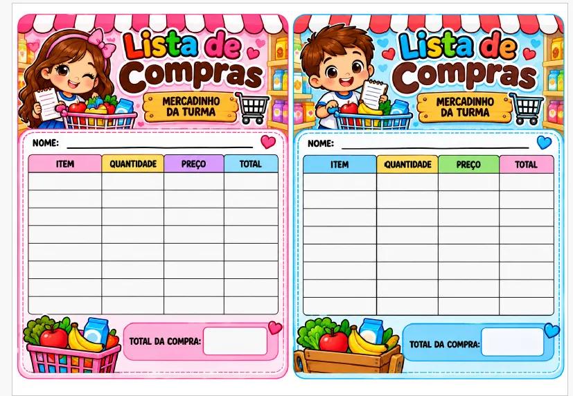 🛒💰 MERCADINHO DA TURMA! 💰🛒ANOS INICIAIS MATEMATICA - COMPRAS — amostra 3: Transforme a sala de aula em um mercadinho…