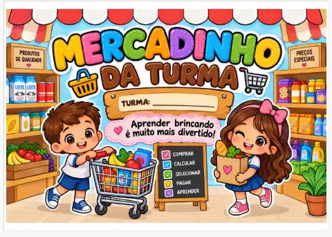 🛒💰 MERCADINHO DA TURMA! 💰🛒ANOS INICIAIS MATEMATICA - COMPRAS — capa do material