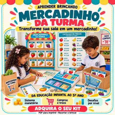 Mercadinho da Turma – Kit Pedagógico com 119 Páginas — capa do material