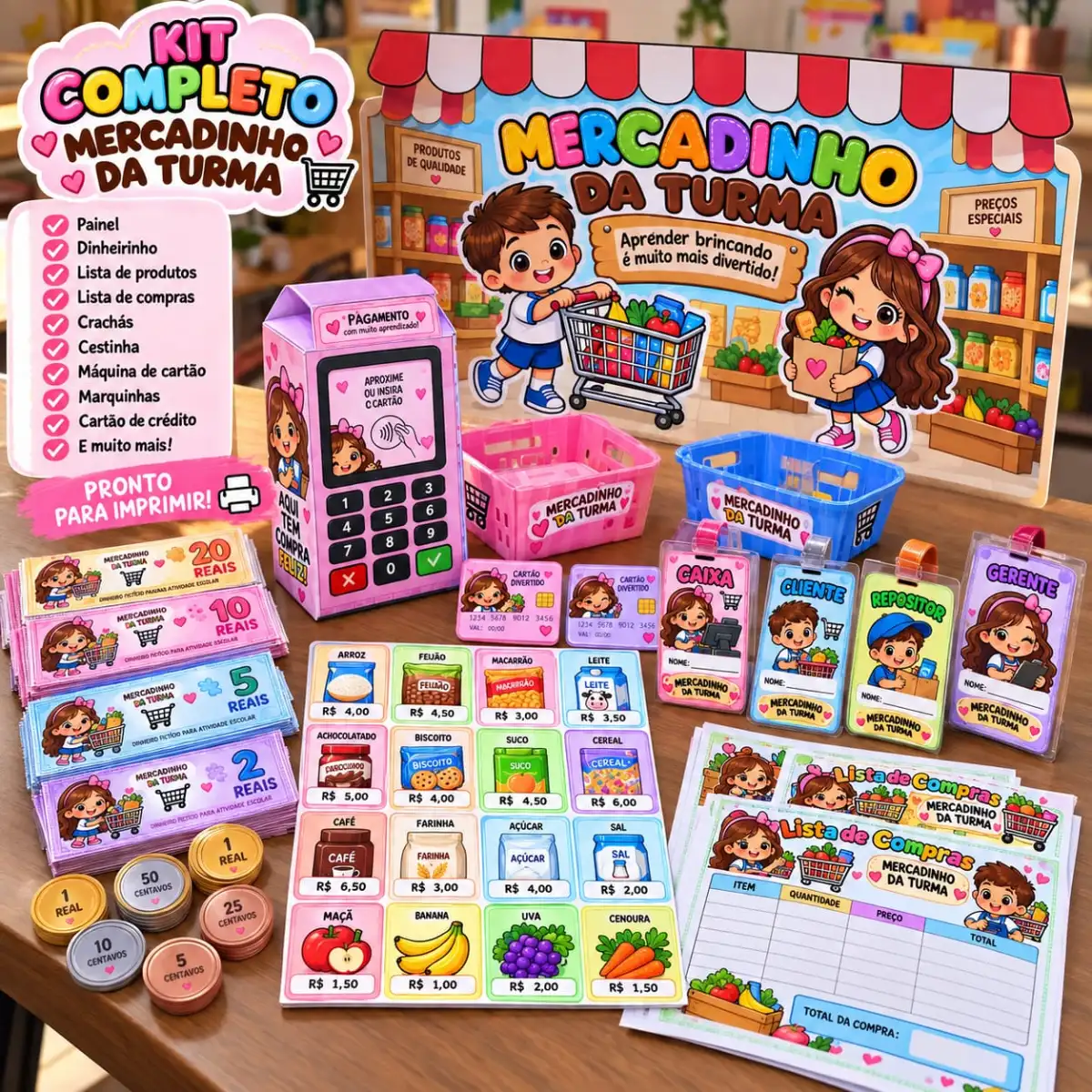 Mercadinho da turma — Jogos pedagógicos para Educação Infantil: Projeto mercadinho para educação infantil