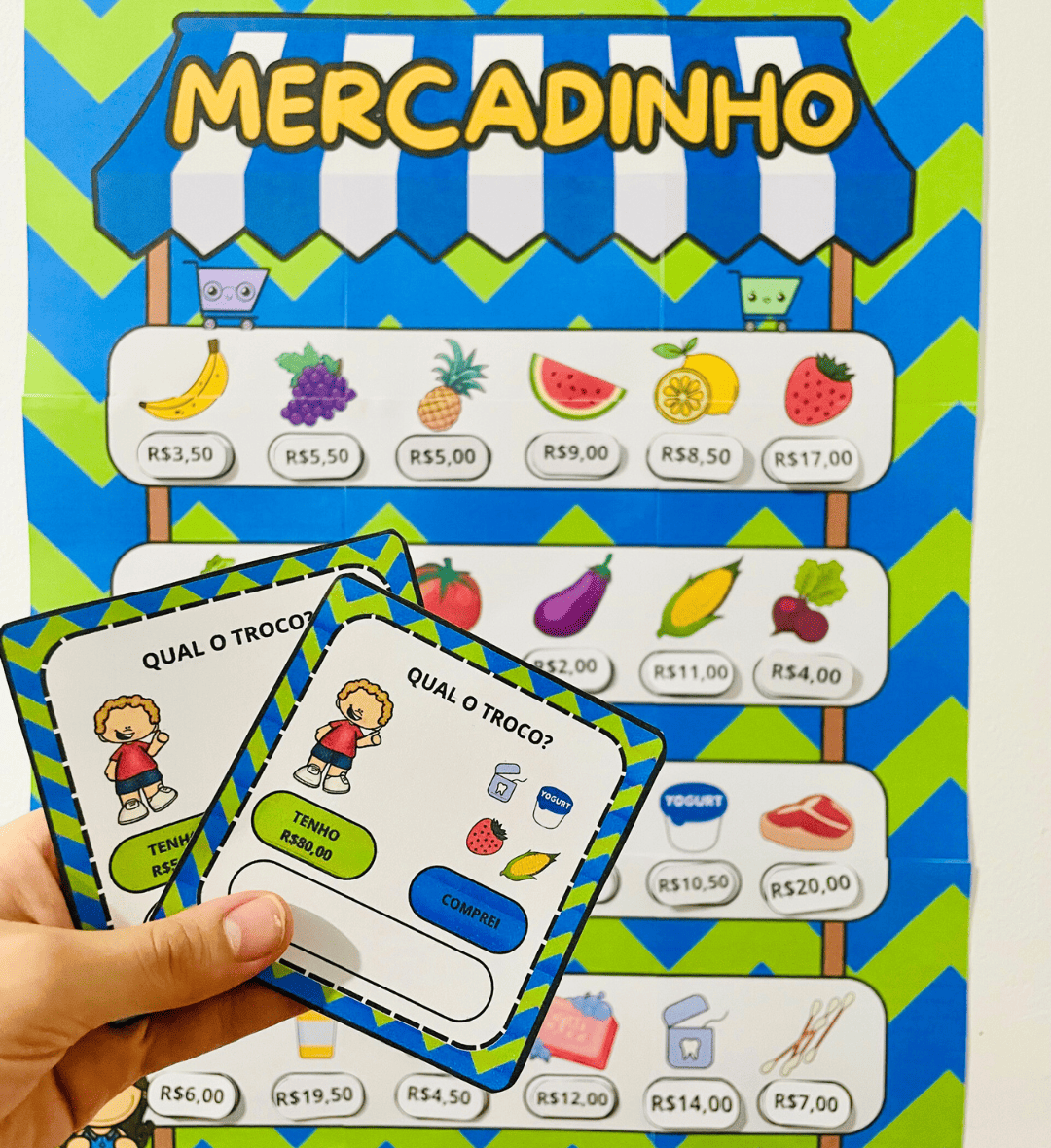 Mercadinho de Matemática: Comprando e Contando em PDF — capa do material