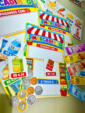 MERCADINHO/Ideal para: ✔️ Educação Infantil ✔️ 1º ao 3º ano. — capa do material