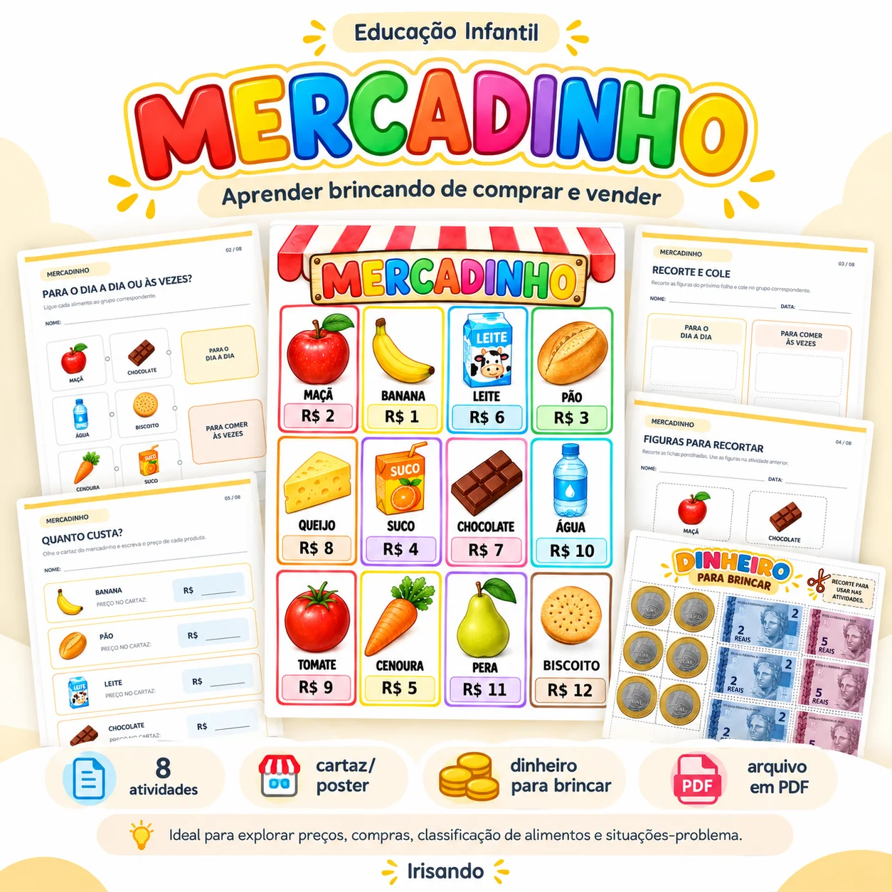 Mercadinho Pedagógico – Atividades, Dinheiro e Painel Ampliado — amostra 3: Habilidades exploradas